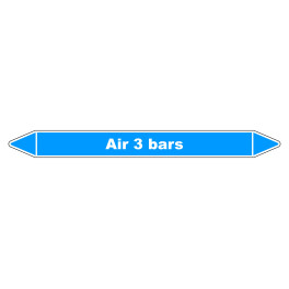 Marqueur de Tuyauterie "Air 3 bars" en Vinyle Laminé