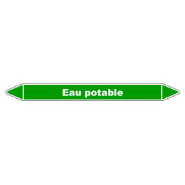 Marqueur de Tuyauterie "Eau Potable" en Vinyle Laminé