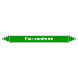 Marqueur de Tuyauterie "Eau Sanitaire" en Vinyle Laminé