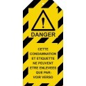 Étiquettes de Condamnation "Danger" 50 x 110 mm
