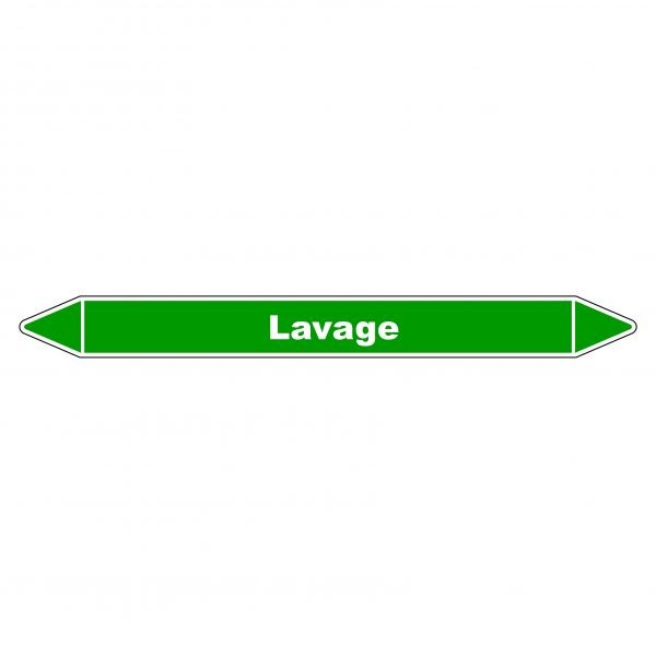 Marqueur De Tuyauterie - Lavage - En Vinyle Laminé