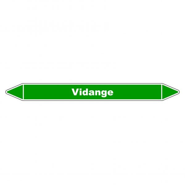 Marqueur De Tuyauterie - Vidange - En Vinyle Laminé