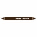 Marqueur de Tuyauterie Azote liquide 150 x 12 mm Vinyle Laminé