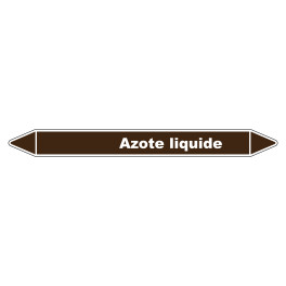 Marqueur de Tuyauterie Azote liquide 150 x 12 mm Vinyle Laminé