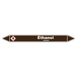 Marqueur de Tuyauterie Ethanol 150 x 12 mm Vinyle Laminé