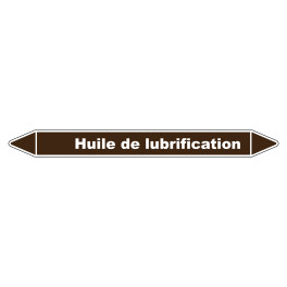 Marqueur de Tuyauterie Huile de lubrification 150 x 12 mm Vinyle Laminé