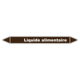 Marqueur de Tuyauterie Liquide alimentaire 150 x 12 mm Vinyle Laminé