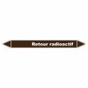 Marqueur de Tuyauterie Retour radioactif 150 x 12 mm Vinyle Laminé