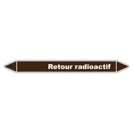 Marqueur de Tuyauterie Retour radioactif 150 x 12 mm Vinyle Laminé