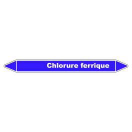 Marqueur de Tuyauterie Chlorure ferrique 150 x 12 mm Vinyle Laminé