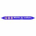 Marqueur de Tuyauterie Nitrite de sodium 150 x 12 mm Vinyle Laminé