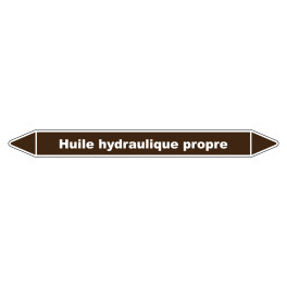 Marqueur de Tuyauterie "Huile hydraulique propre" en Vinyle Laminé