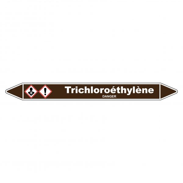 Marqueur de Tuyauterie "Trichloroéthylène" en Vinyle Laminé