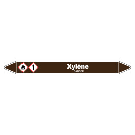 Marqueur de Tuyauterie "Xylène" en Vinyle Laminé