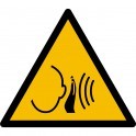 Rouleau Mini Pictogramme de Danger ISO EN 7010 "Bruit fort soudain" W038
