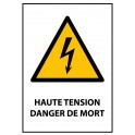 Panneau ISO 7010 "Haute tension Danger de mort" W012