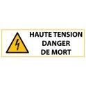 Panneau de Danger ISO EN 7010 "Haute tension Danger de mort" W012