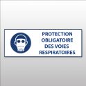 Panneau d'obligation ISO EN 7010 "Protection des voies respiratoires obligatoire " M017