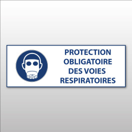 Panneau d'obligation ISO EN 7010 "Protection des voies respiratoires obligatoire " M017