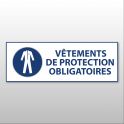 Panneau d'obligation ISO EN 7010 "Vêtements de protection obligatoires" M010