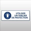 Panneau d'obligation ISO EN 7010 "Utiliser un tablier de protection" M026