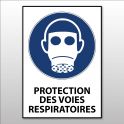 Panneau d'obligation ISO EN 7010 "Protection des voies respiratoires obligatoire" M017