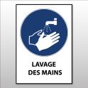 Panneau d'obligation ISO EN 7010 "Lavage des mains obligatoire" M011