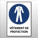 Panneau d'obligation ISO EN 7010 "Vêtements de protection obligatoires" M010