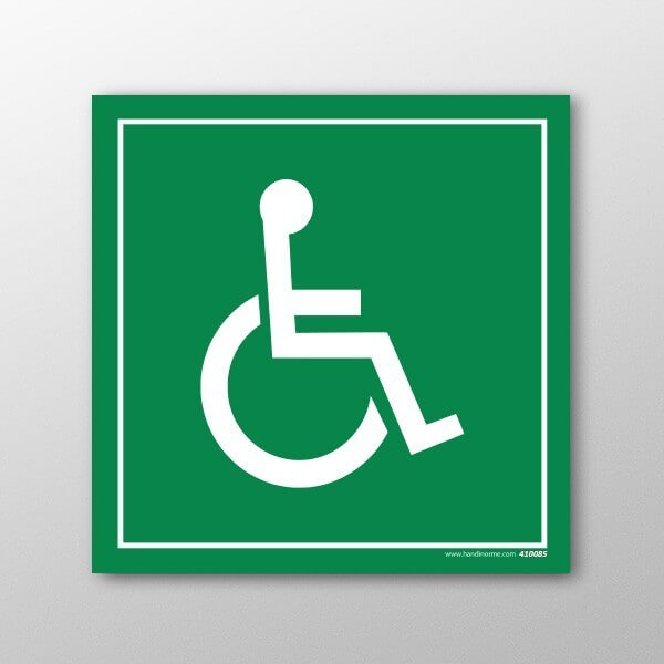 Panneau en PVC "Symbole Handicapé" - 150 x 150 mm