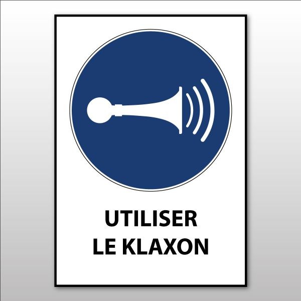 Panneau d'Obligation ISO 7010 "Utiliser le Klaxon" M029 - Vinyle - A5