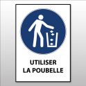 Panneau d'Obligation ISO 7010 "Utiliser la poubelle" M030 - Vinyle - A5