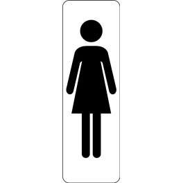 Panneau de Signalétique Silhouette Femme WC