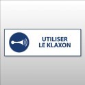 Panneau d'Obligation ISO 7010 "Utiliser le klaxon" M029 - Vinyle - 297 x 105 mm