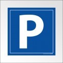 Panneau Parking Lettre P en dibond