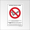Panneau d'interdiction ISO EN 7010 "Interdiction de fumer" P002 PVC ou vinyle adhésif