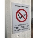 Panneau d'interdiction ISO EN 7010 "Interdiction de fumer" P002 PVC ou vinyle adhésif