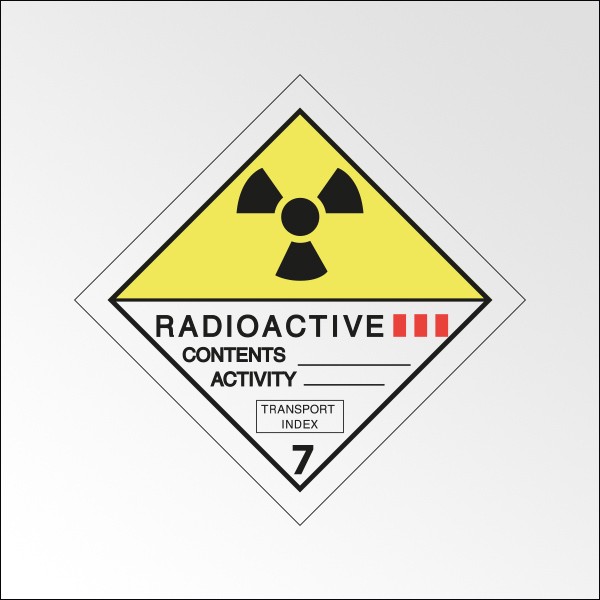 Signalisation De Transport Normalisée Adr - Matières Radioactives, Catégorie Iii- Adr 7