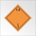 Signalisation de transport normalisée ADR - "Matières et objets explosifs n°1-5"