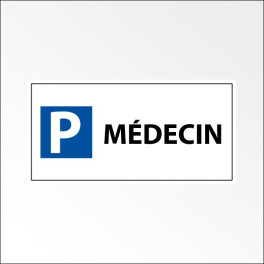 Panneau de parking en aluminium "P MEDECIN"