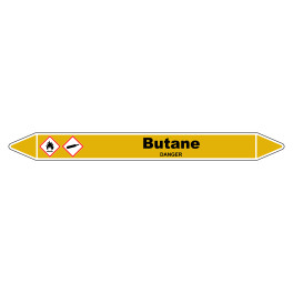 Marqueur de Tuyauterie "Butane" en Vinyle Laminé