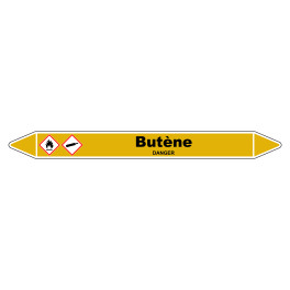 Marqueur de Tuyauterie "Butène" en Vinyle Laminé