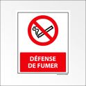 Panneau d'interdiction ISO EN 7010 "Défense de fumer" P002