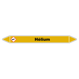 Marqueur de Tuyauterie "Hélium" en Vinyle Laminé