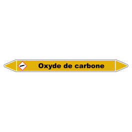 Marqueur de Tuyauterie "Oxyde de carbone" en Vinyle Laminé
