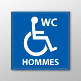Panneau signalisation "WC PMR Hommes"