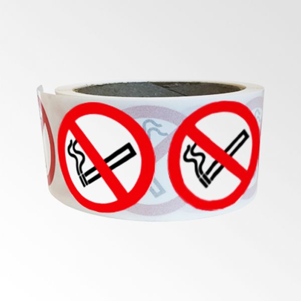 Rouleau de Pictogrammes d'Interdiction ISO EN 7010 "Interdiction de fumer" P002