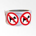 Rouleau de Pictogrammes d'Interdiction ISO EN 7010 "Interdit aux chiens" P021