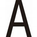 Lot de 10 lettres adhésifs coloris noir "A" à "Z", 50 ou 75mm