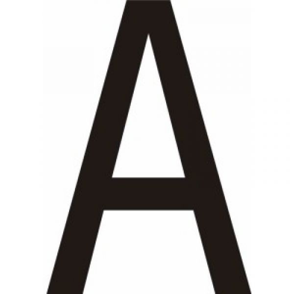Lettres Adhésives Coloris Noir - A - À - Z, 50 Ou 75mm - Par 10