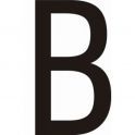 Lot de 10 lettres adhésifs coloris noir "A" à "Z", 50 ou 75mm
